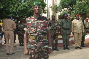 Aboubacar Sidiki Camara dit « Idi Amin », nommé ministre délégué de la Défense nationale. © Toure Babacar/PANAPRESS/MAXPPP