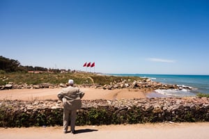 La station balnéaire algérienne Marsa Ben M’hidi, près de la frontière avec le Maroc. © Bachir Belhad