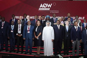 Photo de famille des participants à l’Africa Oil Week , édition 2021 à Dubaï. © Africa Oil Week