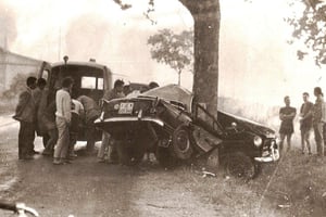 L’accident du 4 juillet 1964, près de Fréjus, qui a coûté la vie à Jean-Claude Saint-Aubin © DR