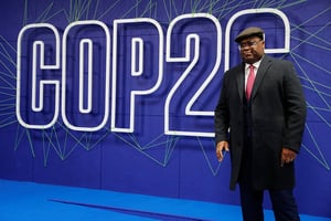 Le président congolais Félix Tshisekedi lors de son arrivée à la COP26, à Glasgow, le 1er novembre 2021. © Phil Noble/POOL/REUTERS