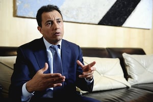 Ahmed Reda Chami, président du Conseil économique, social et environnemental (CESE) marocain. © Jerome CHATIN/EXPANSION-REA