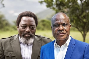 Joseph Kabila, l’ancien président congolais, et Martin Fayulu, l’un des leaders de la plateforme Lamuka. © Montage JA : John Wessels/AFP ;  Robert Carrubba pour JA