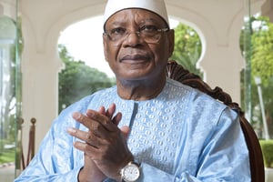 Ibrahim Boubacar Keita, en juin 2019 à Bamako. © Vincent FOURNIER/JA