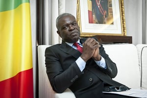 Anatole Collinet Makosso, Premier ministre du Congo, à Paris, le 31 août 2021 © Vincent Fournier pour Jeune Afrique.