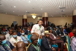 Samuel Eto’o, nouveau président élu au cours de l’assemblée générale du 11 décembre 2021. © Maboup