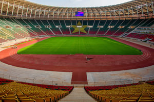Le stade d’Olembé, à Yaoundé, au Cameroun. © MABOUP