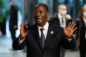 Alassane Ouattara au Peace Forum de Paris, le 11 novembre 2021. © Gonzalo Fuentes/REUTERS