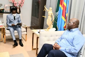 Christophe Mboso et Félix Tshisekedi. © Présidence RDC