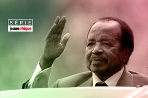 Le président camerounais, Paul Biya. © Photomontage JA