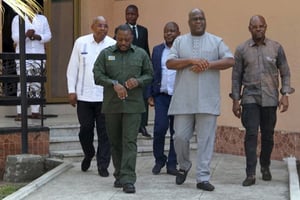 Joseph Kabila, Félix Tshisekedi et François Beya, le 17 février 2019 . © Présidence RDC