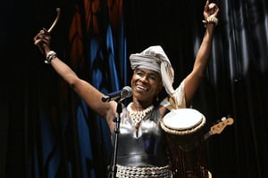La chanteuse burkinabè, Kady Diarra, en concert à Paris, le 5 février 2022 © SADAKA EDMOND/SIPA