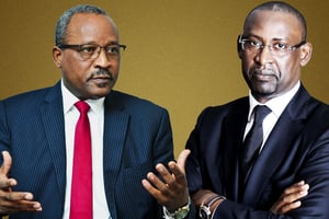 Hassoumi Massaoudou et Abdoulaye Diop. © Vincent Fournier/JA/AFP