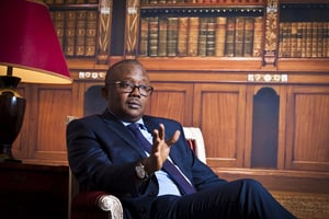 Umaro Sissoco Embaló, le président de la Guinée-Bissau, à Paris, le 21 janvier 2020. © Vincent Fournier/JA.