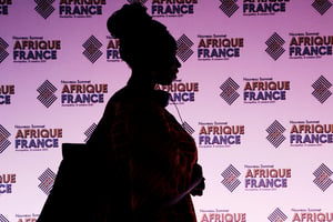 Lors du sommet Afrique-France 2021, à Montpellier, dans le sud de la France. A participant attends an Africa-France 2021 Summit in Montpellier, southern France, on October 8, 2021
© LUDOVIC MARIN/AFP