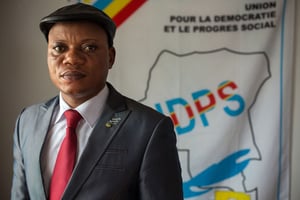 Jean-Marc Kabund, le 15 septembre 2016 à Kinshasa. © Gwenn Dubourthoumieu pour JA