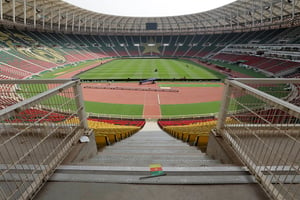 Le stade Olembé, à Yaoundé, le 25 janvier 2022. © MOHAMED ABD EL GHANY/REUTERS.