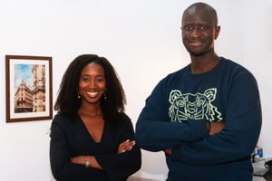 Rokhaya Sy et Bamba Lo, fondateurs de Paps. La start-up a récolté 4,5 millions de dollars lors d’une levée de fonds menée en janvier 2022. © Paps