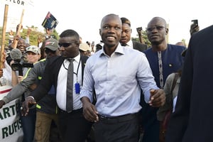 Ousmane Sonko à Dakar, le 19 janvier 2019. © SEYLLOU/AFP