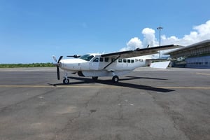 L’avion de type CESSNA 208B qui s’est perdu en mer samedi 26 février aux Comores. © DR / AB Aviation.