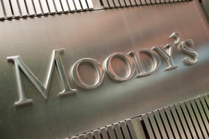 Logo de Moody’s. © Scott Eells/Bloomberg/Getty.