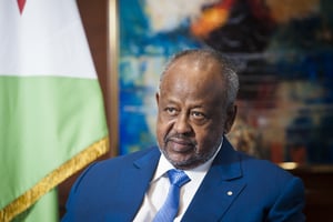 Ismaïl Omar Guelleh au palais présidentiel de Ras Dika à Djibouti, en octobre 2020. © Vincent Fournier pour JA