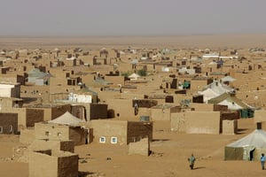 Camp de réfugiés sahraouis, près de Tindouf, dans le sud-ouest de l’Algérie. © REUTERS/Dani Cardona