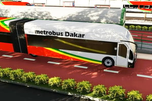 Le metrobus de Dakar. © Cetud