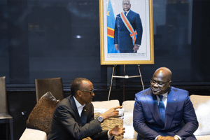 Le président rwandais, Paul Kagame, et son homologue congolais, Félix Tshisekedi, au siège de l’ONU, à New York, en septembre 2019 © Flickr Kagame