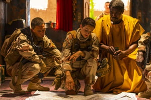 La série « Sentinelles » suit de jeunes soldats engagés dans l’opération Barkhane en sept épisodes. © Pascal Aimar / OCS / Tetra Media