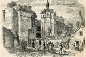 Abdelkader au château d’Amboise, en 1848, d’après un dessin de M. d’Hastel. © L’Illustration