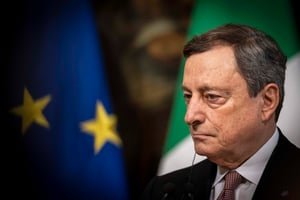 Le premier ministre italien Mario Draghi, le 7 avril 2022. © Carofei/Fotogramma/ROPI/REA