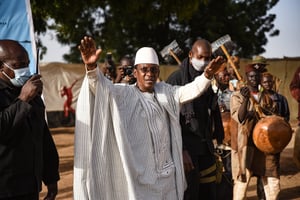Le Premier ministre malien Choguel Kokalla Maiga à Segou, le 4 février 2022. © Nicolas Remene/Le Pictorium/MAxppp