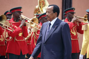 Le président Paul Biya, ici à Yaoundé, le 6 novembre 2018. © Étienne Mainimo/EPA/MAXPPP