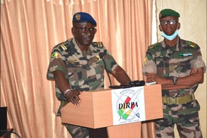 Le colonel Souleymane Dembélé, porte-parole des armées maliennes.