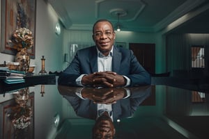 Pascal Affi N’Guessan, chez lui à Abidjan, le 13 septembre 2019. © Issam Zejly pour JA