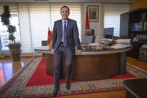 Younes Sekkouri, ministre de l’Inclusion économique, de la Petite Entreprise, de l’Emploi et des Compétences, à Rabat, le 6 mai 2022. © HOC pour JA