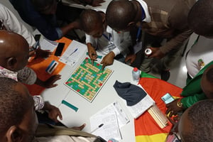 Lors des Championnats d’Afrique de Scrabble francophone 2022, au Cameroun. © Franck Foute pour JA