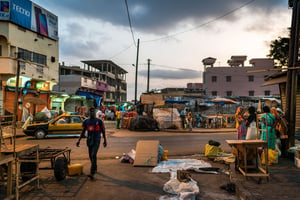 Entre la fin de 2021 et le début de 2022, au Sénégal, la croissance du PIB réel s’est élevée en moyenne à 6,1 %. Ici, à Saint-Louis. © Alfredo CALIZ/PANOS-REA