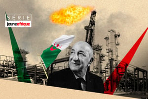 Le président algérien Abdelmajid Tebboune © Montage JA