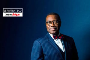 Akinwumi Adesina, président de la Banque africaine de développement, à Paris le 10 novembre 2021. © Damien Grenon pour JA