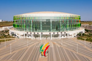 La Dakar Arena à Diamnadio. © Youri Lenquette pour JA