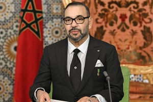 Le roi Mohammed VI au palais royal de Rabat, le 6 novembre 2021. © MAP