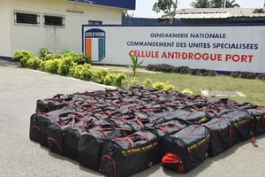 Saisie de deux tonnes de cocaïne à San Pedro les 15 et 21 avril 2022. © DR