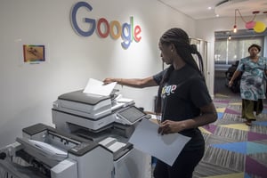 Centre de recherche en intelligence artificielle de Google à Accra, en 2019 © CRISTINA ALDEHUELA/AFP