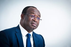Anicet-Georges Dologuélé, ancien Premier ministre centrafricain, à Paris, le 12 septembre 2016. © Vincent Fournier/JA