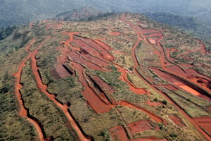 Le gisement de fer du Simandou, ici en 2014, est l’un des plus importants au monde. © Rio Tinto