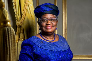 Ngozi Okonjo-Iweala a pris ses fonctions de directrice générale de l’OMC le 1er mars 2021. © Damien Grenon pour JA