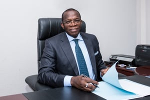 Ibrahima Kassory Fofana, à Conakry, en avril 2015. © Youri Lenquette pour JA.