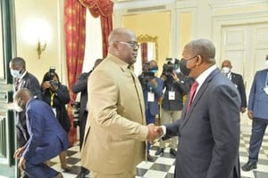 Félix Tshisekedi et João Lourenço à Luanda, le 6 juillet 2022. © Présidence RDC